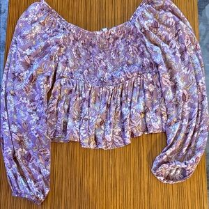 Self Esteem Lavender Floral Blouse